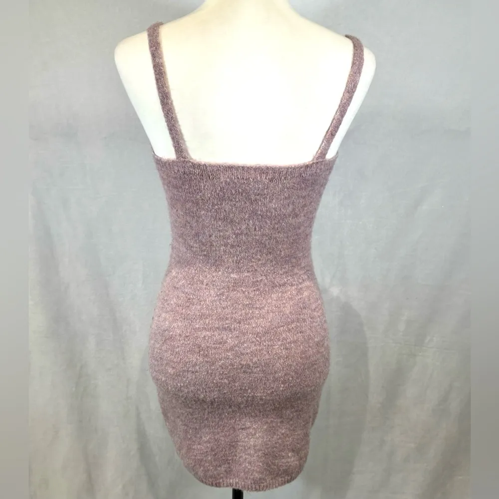 super soft pink mauve knit mini sweater dress size XS - Image 6