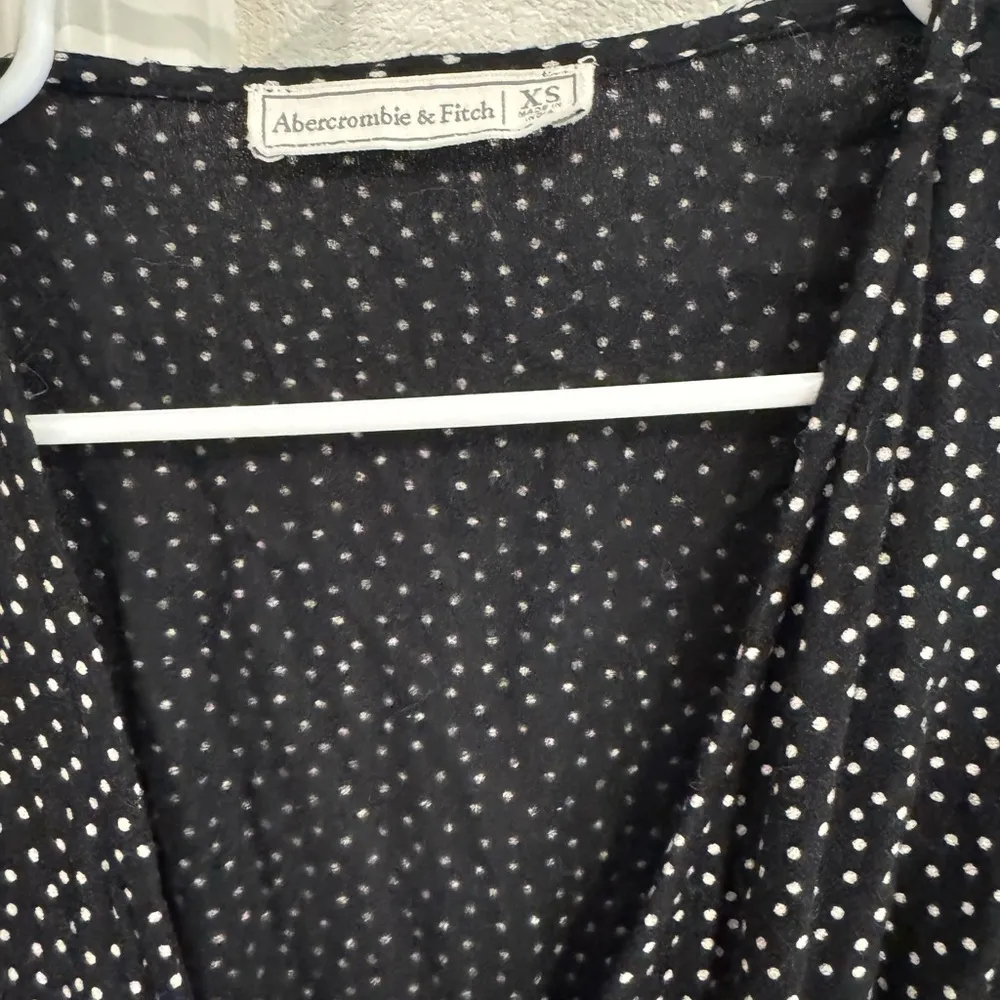 Black Polka Dot Wrap Dress - Image 4