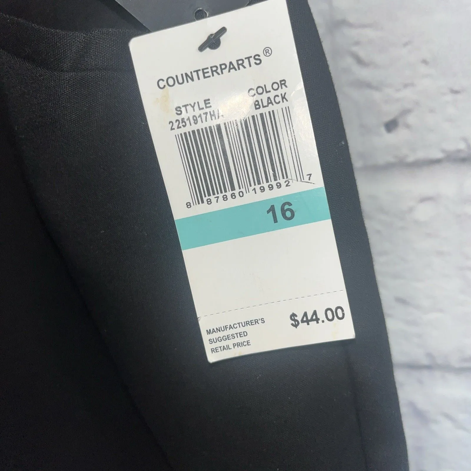 Counterparts Women’s NWT Casual Everyday Cropped Black Cotton Pants Size 16 - Image 3