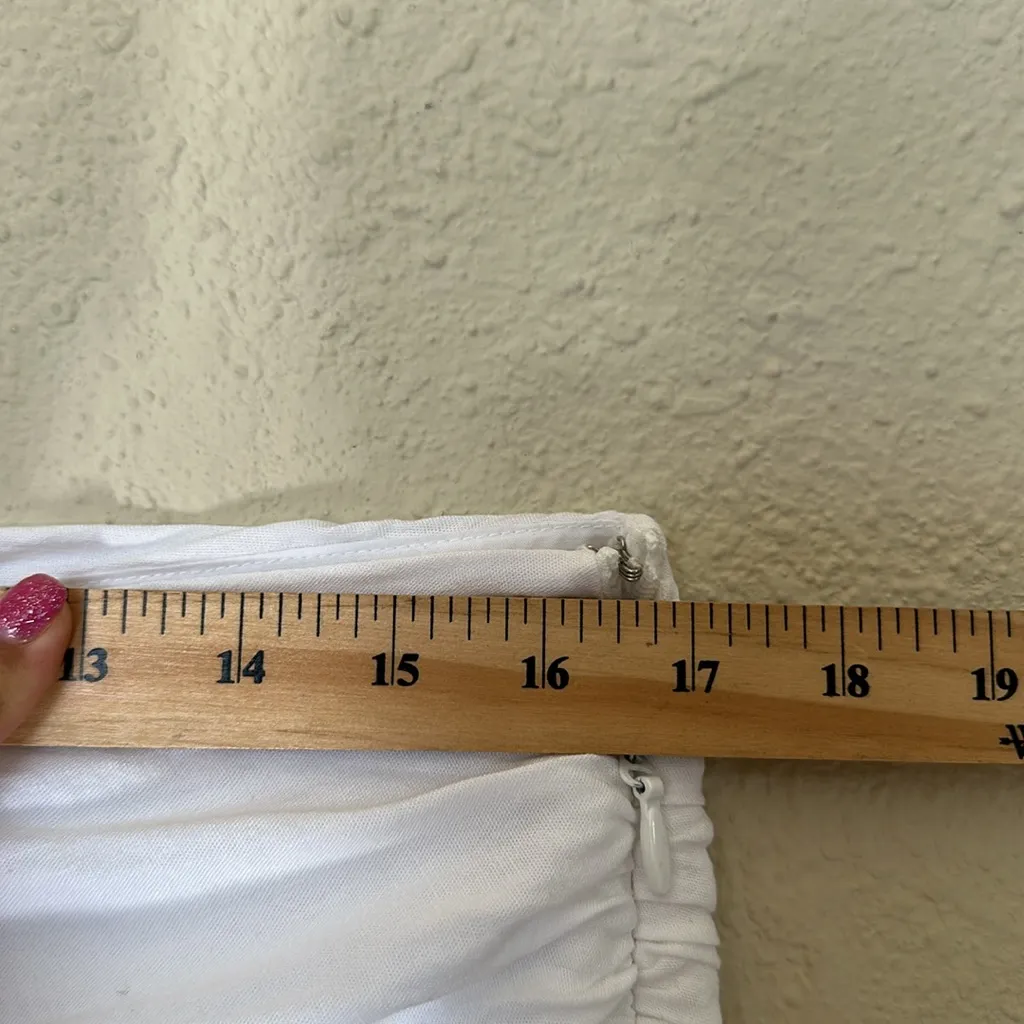 House of CB Loie Gathered Maxi‎ Skirt in White NWOT size L - Image 9