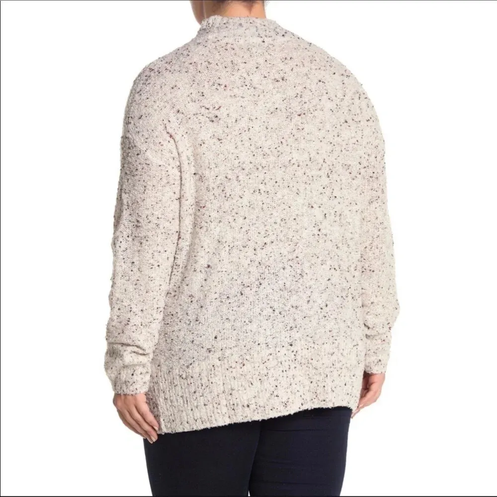 NWT Susina Cream Fleck Mock Neck Cozy Faux Shearling Sweater Plus Size 1X - Image 2