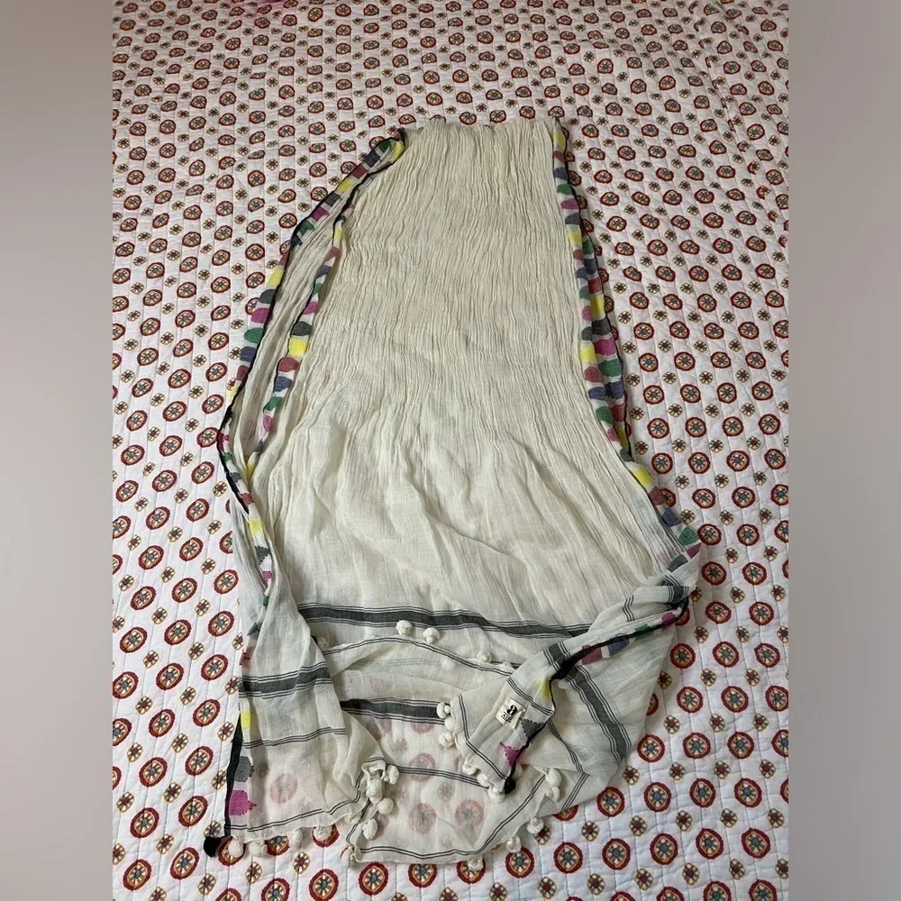 Boho Aish Tassel Scarf White - Image 5