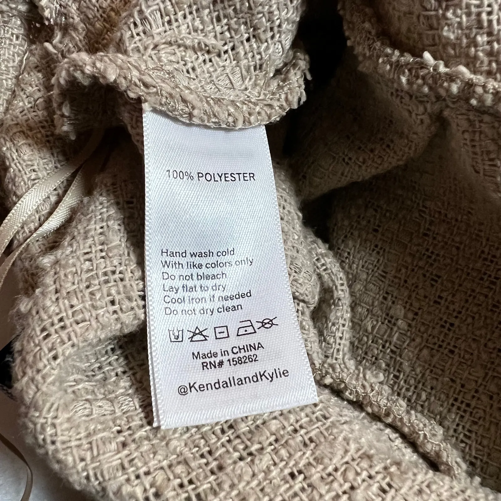 Kendall + Kylie Pleated Tweed Mini Skirt Size L Preppy Clueless Y2K Tweecore - Image 5