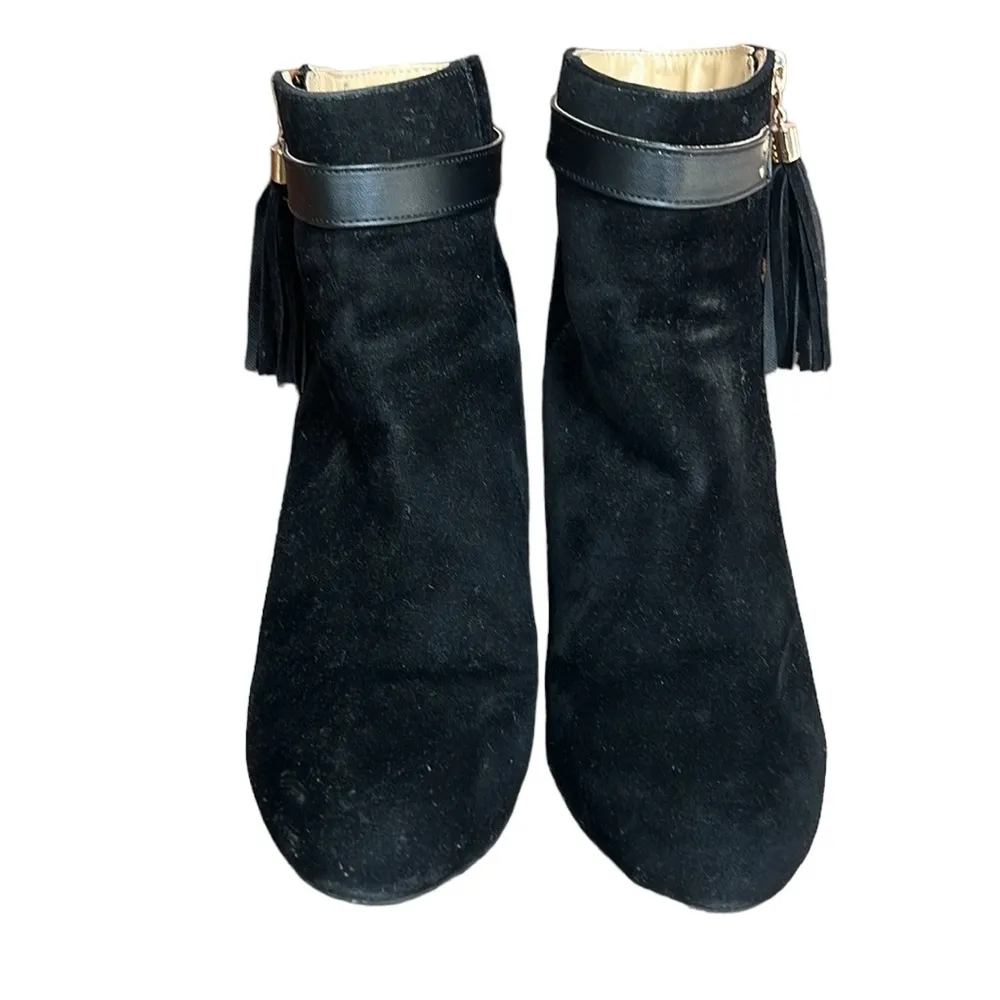 Avon Cushion Walk suede zipper tassel booties Black Size 9 - Image 9