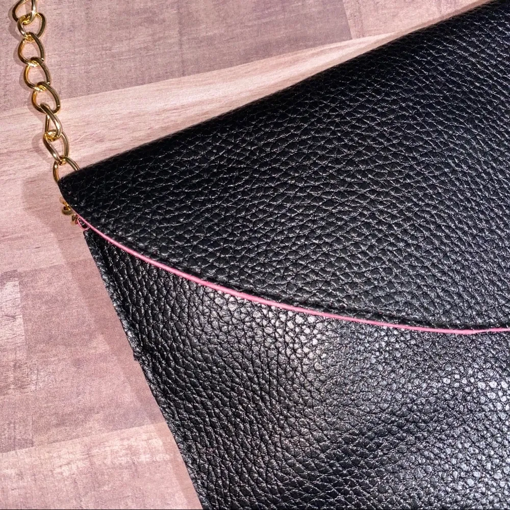 Black With Pink Trim Clutch - Image 2