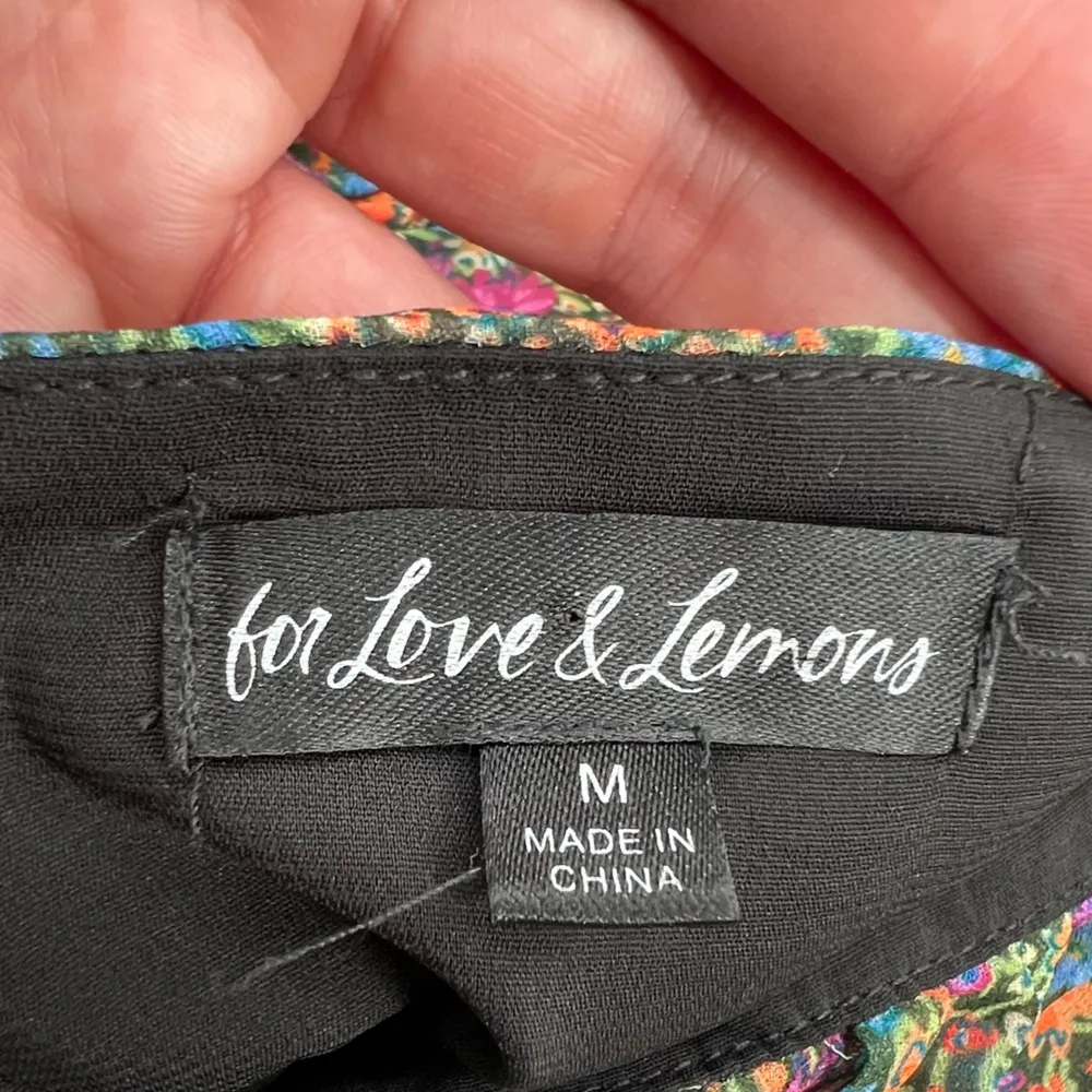 For Love & Lemons Brittany ruffle Midi balloon sleeve floral Dress Size M - Image 7