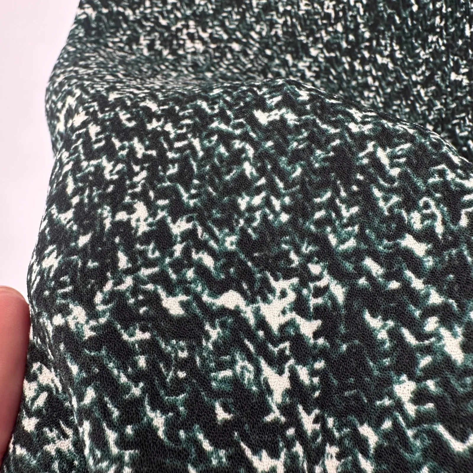 ZARA Green Black White‎ Textured Ankle Pants Women's M Office Career Workwear - Image 12