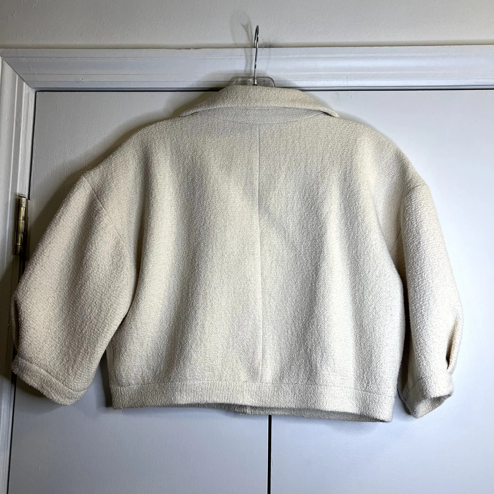 Ba&Sh cropped Jacket Paleo Ecru Size L 3 New - Image 8