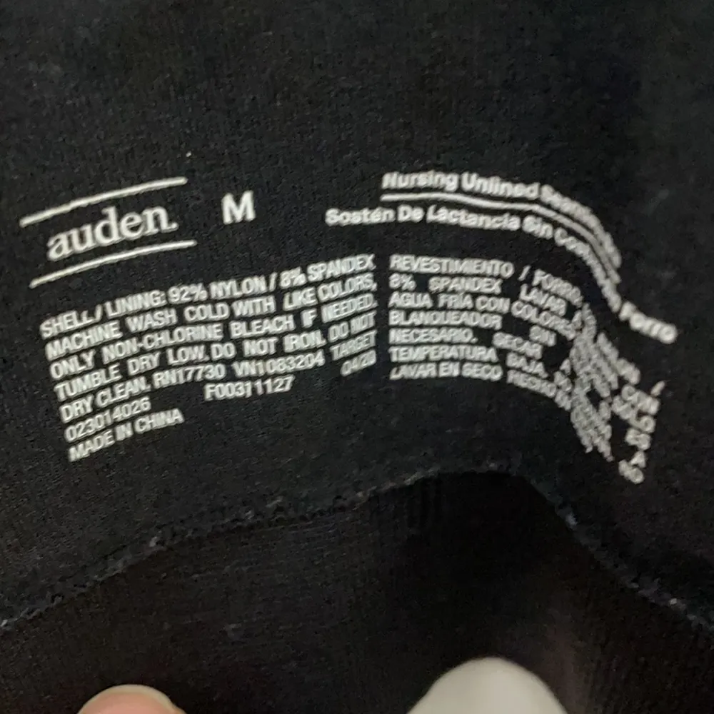 Auden Black Crossover Nursing Bra Medium Size undefined - Image 2