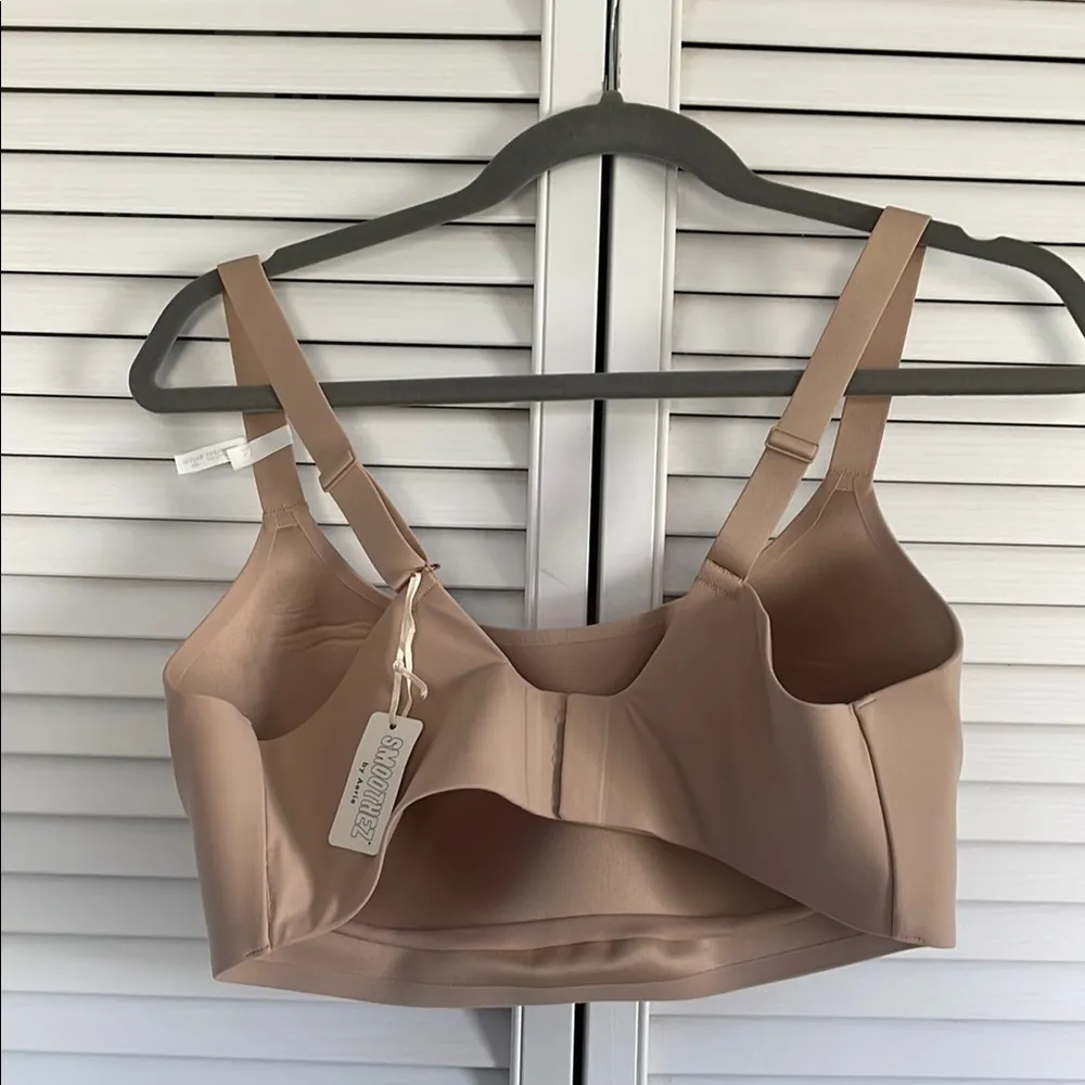 Aerie Tan Seamless Bra with Wide Straps - Image 3