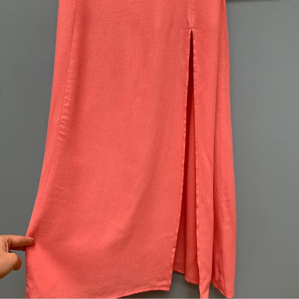 WeWoreWhat Puff Sleeve Midi Dress in Coral 0 - Image 6