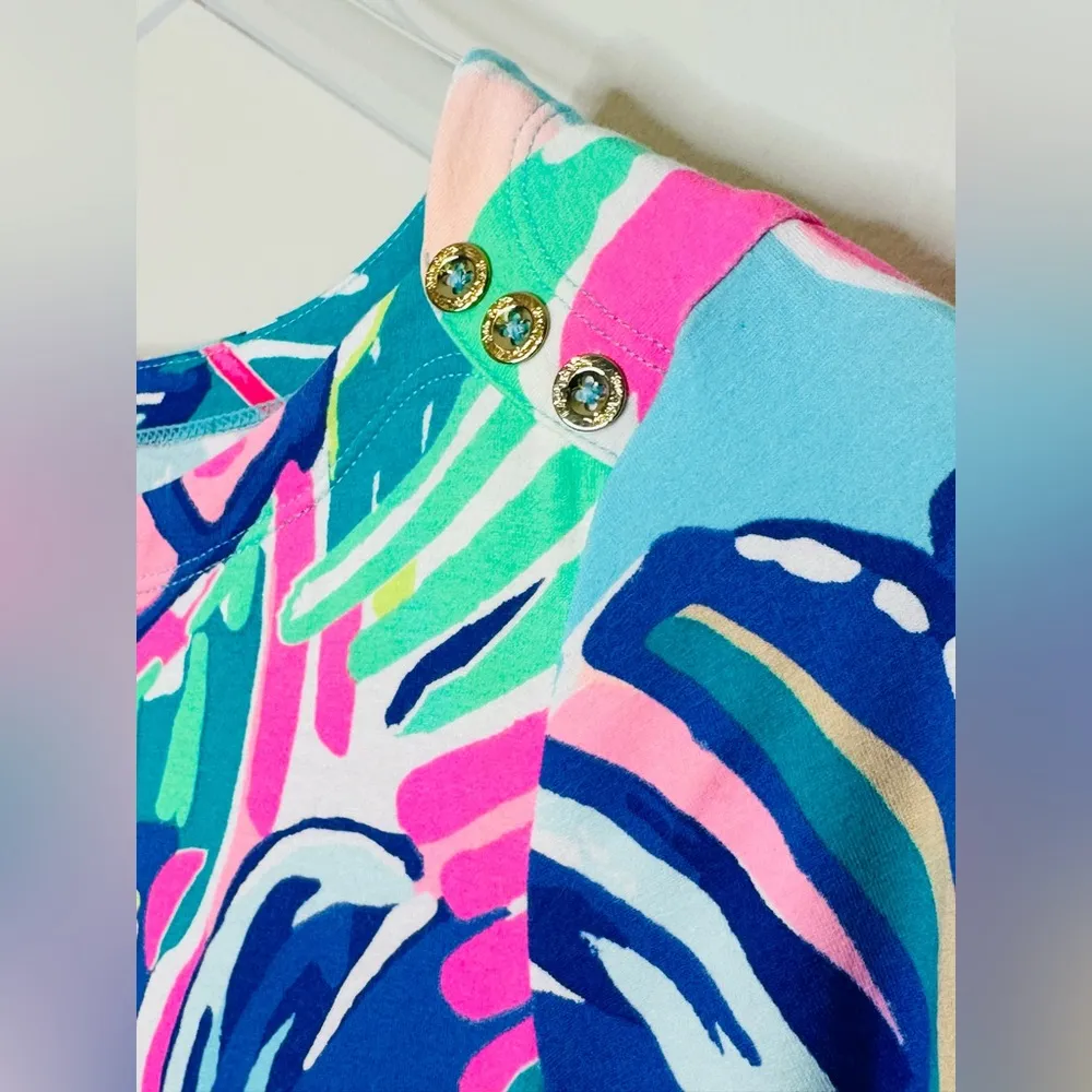 Lilly Pulitzer Sophie Exotic Garden Floral Tropical Print Knit Dress Size S - Image 9