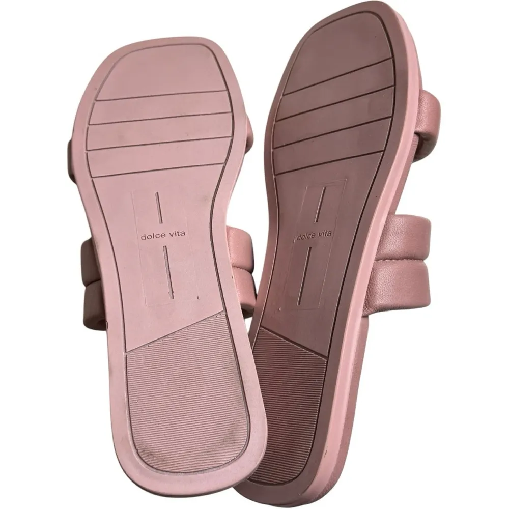 Dolce Vita Women's Low Heel Adore Rose Leather Flat Sandals Sz 9.5 NWOT Pink - Image 5