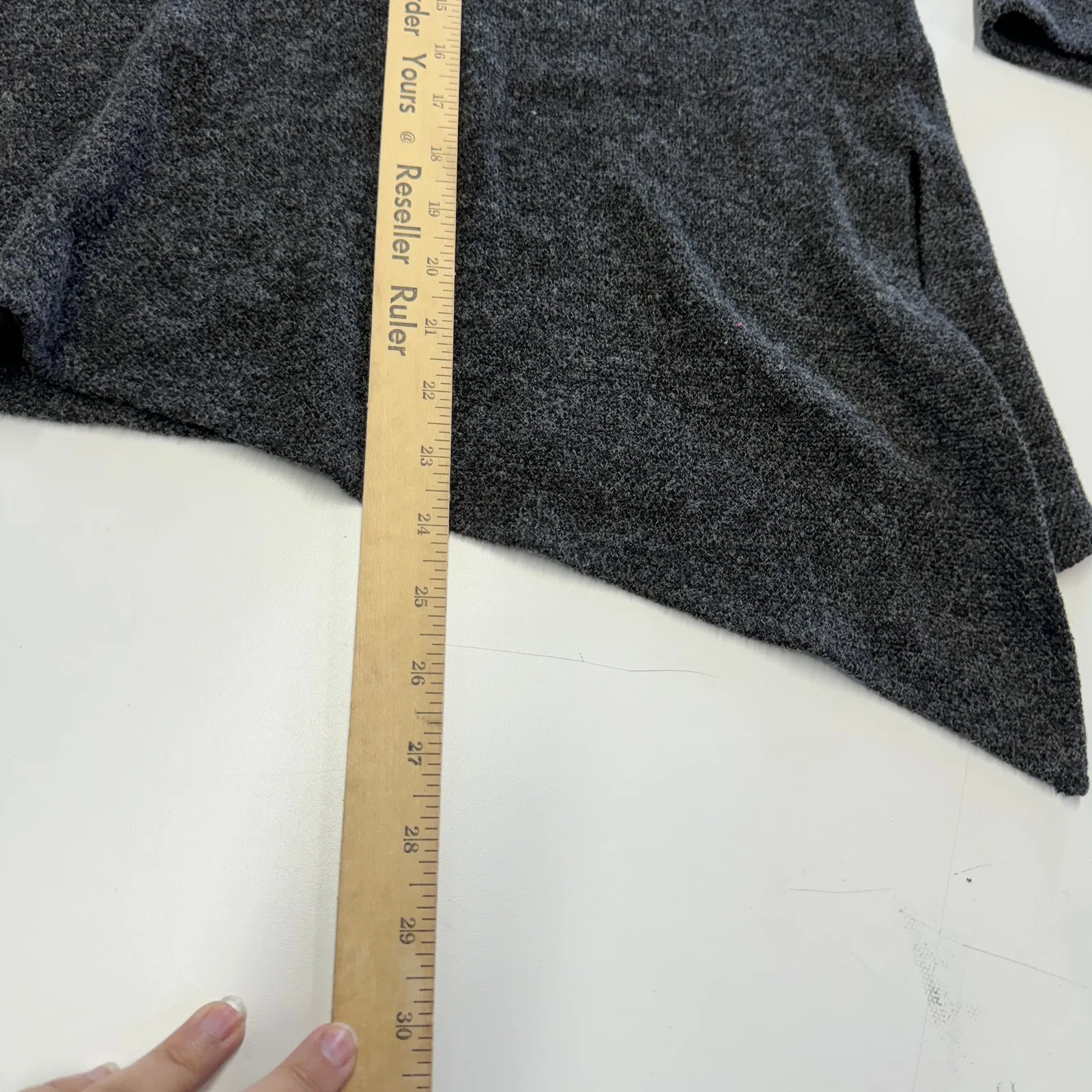 Rachel Roy Sweater Womens Medium Grey Asymmetrical‎ Zip Knit Gray - Image 8