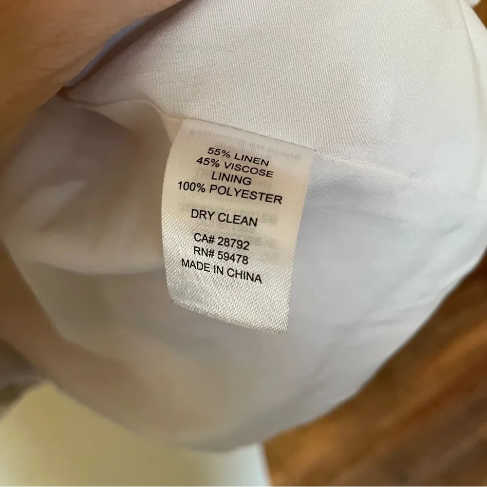 Rachel Zoe Striped Linen Oversized Summer Coastal Resort Blazer Jacket - Image 6