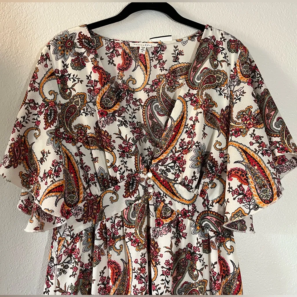 NWT! Bailey Blue Paisley Print Maxi Dress - Image 2