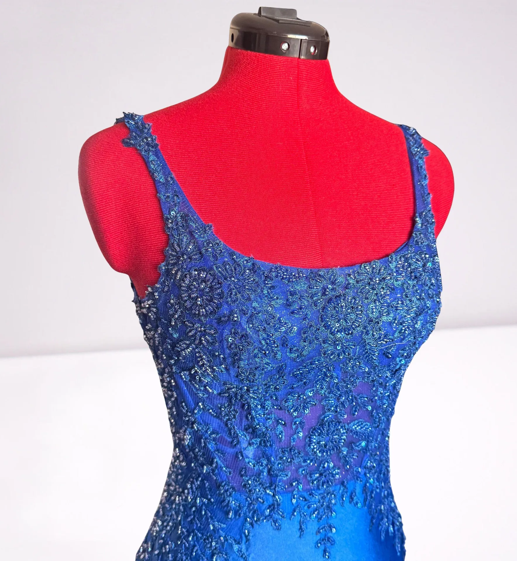 Royal Blue Mermaid Prom Gown w/Slit Style 16058 Size 2 - Image 8