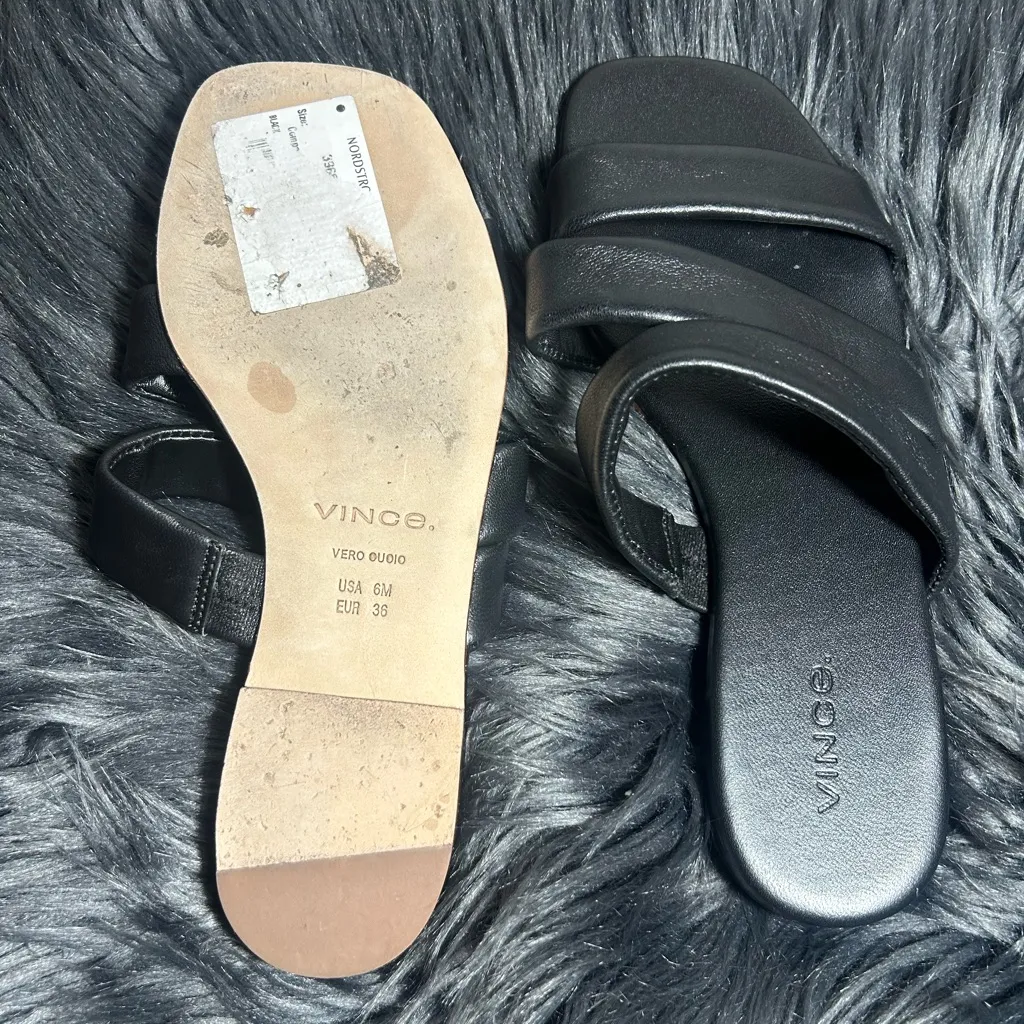 Vince Dallas Slide Sandal Women's Black Slide Sandals Size 6M - Image 9