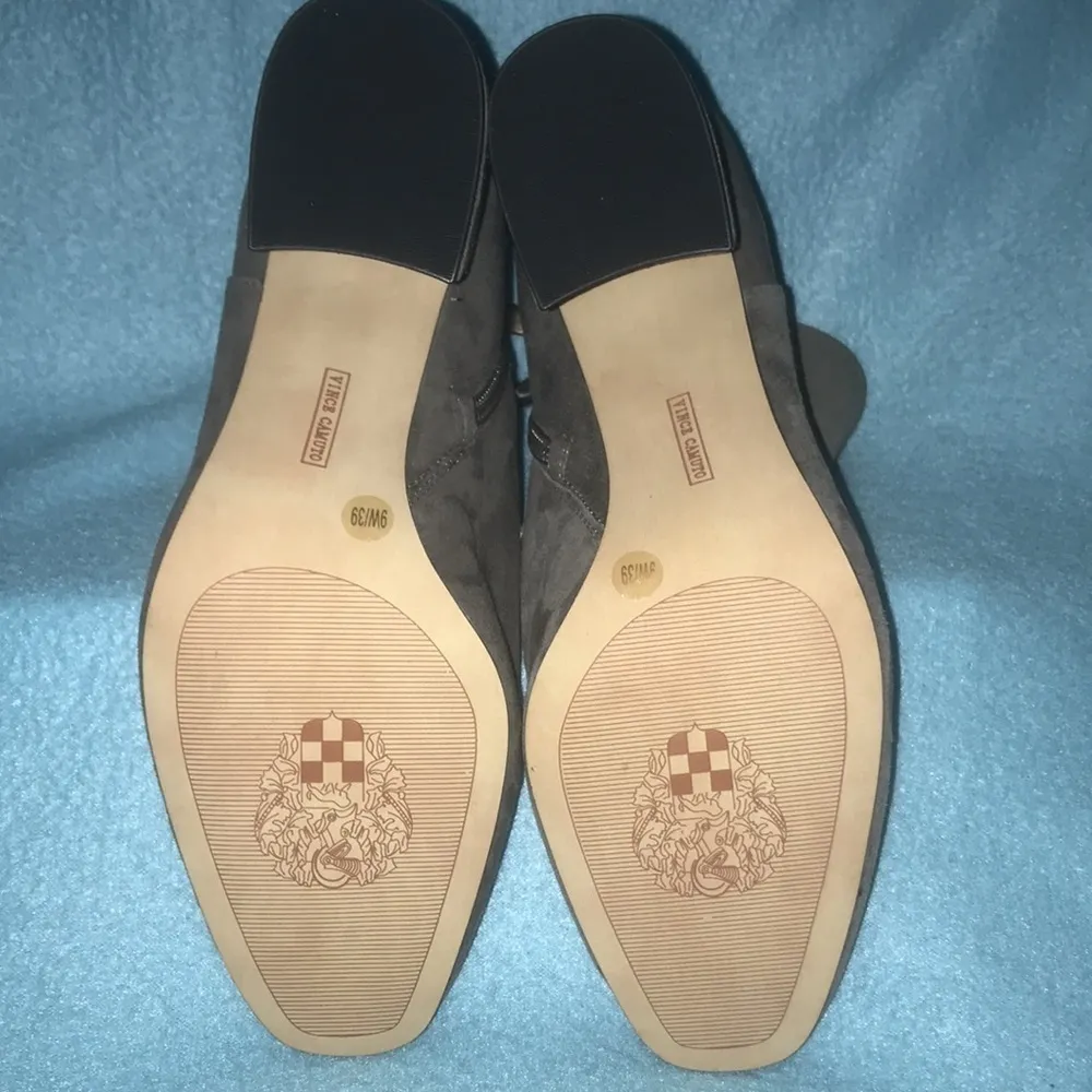 VINCE CAMUTO Kassie2 gray suede leather zipper boots NEW size 9W - Image 4