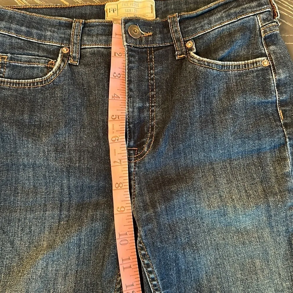 Free People Skinny High-Rise Jeans - Dark Wash - Destroyed size 27 - Image 5