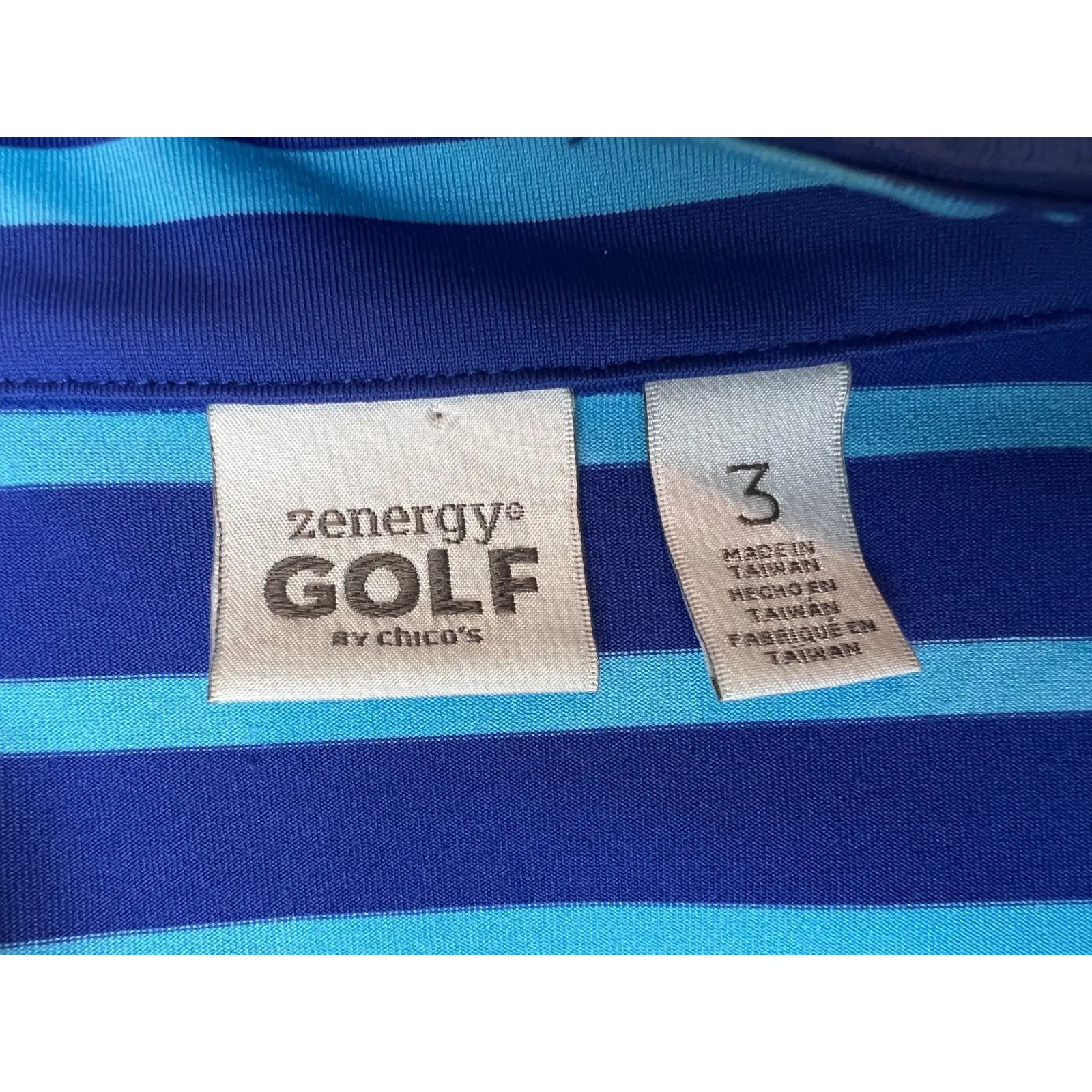 Chicos Zenergy Golf  XL size 3 Extra Large Half Zip‎ Athletic Top Short Sleeve - Image 2