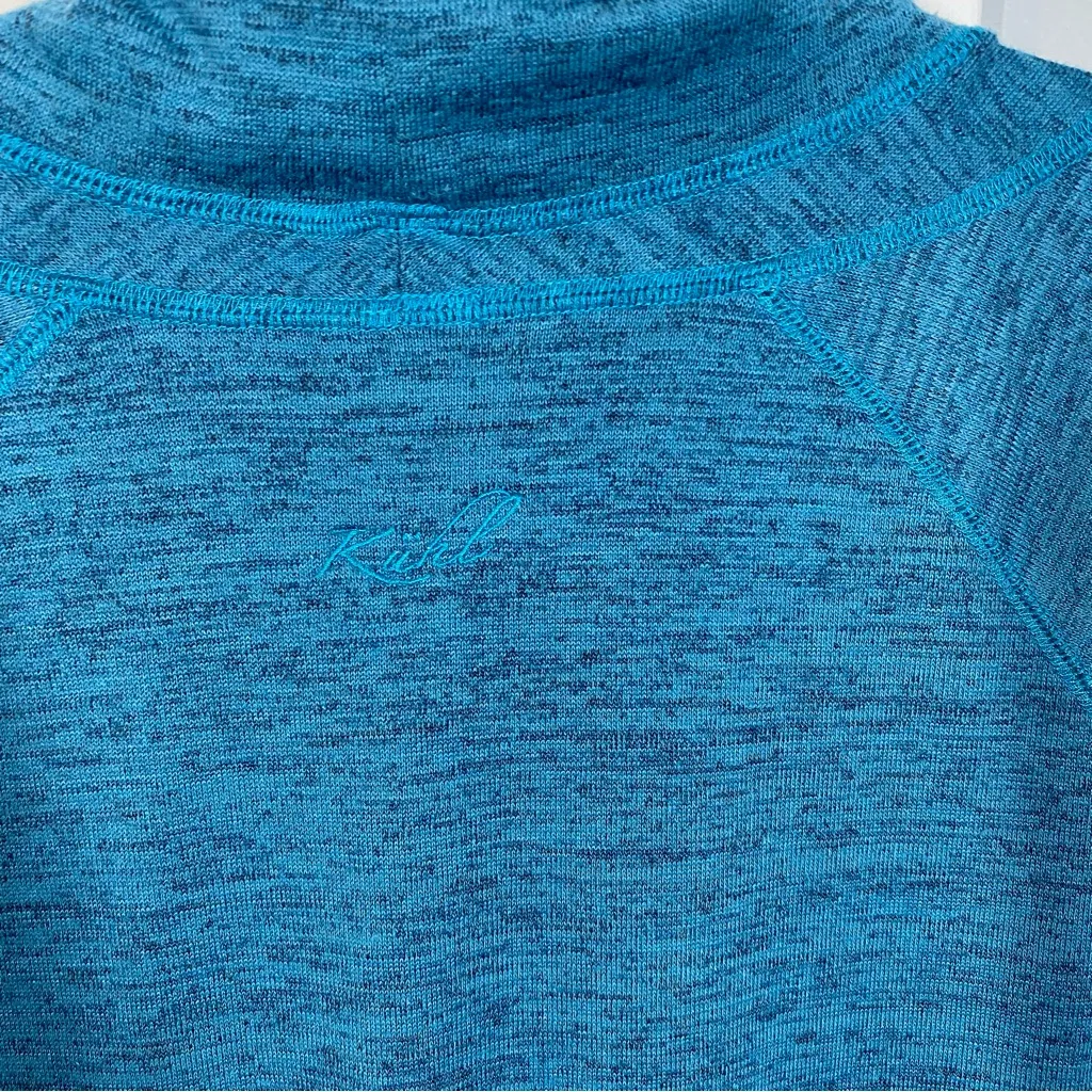 KUHL Blue Lea Pullover Sweatshirt Size large Casual Outdoor Hiking fall autumn - Image 8