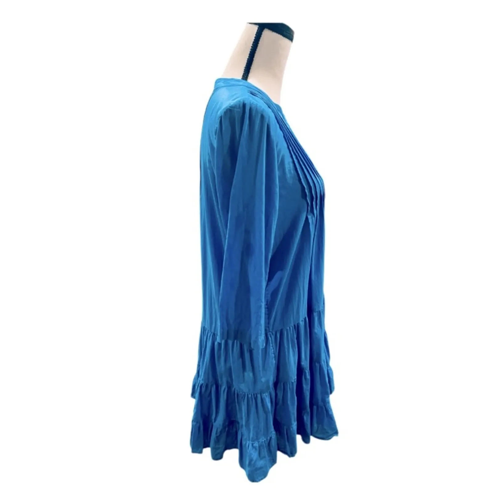 J. Crew: Button-front Tiered Cover-up Dress In Cotton Voile For Women Size S - Image 5