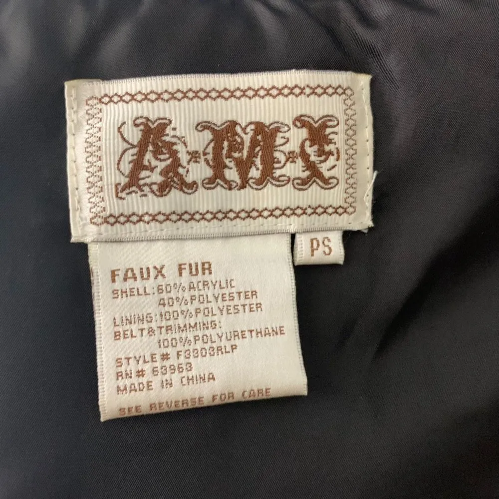 Vintage Y2K Leopard Print Sleeveless Vest S Brown Faux Fur Lined Hook Closure - Image 6