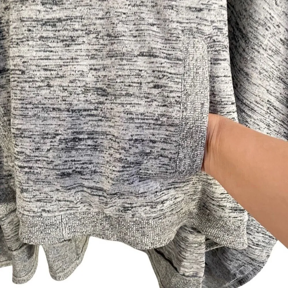 Athleta Blissful Heathered Gray oversized hooded poncho womens M athleisure yoga - Image 5