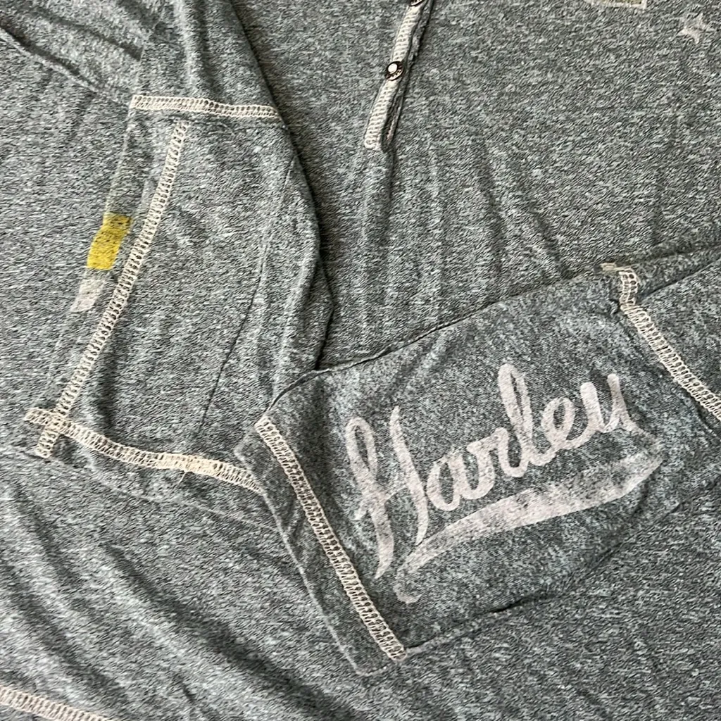 Harley Davidson Henley Long Sleeve TShirt Size 2XL Blue - Image 4