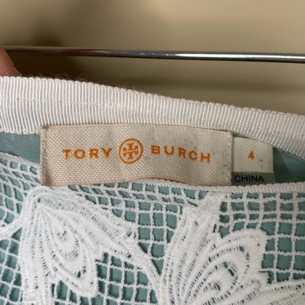 Tory Burch Mint Lace Overlay Skirt Size 4 - Image 8