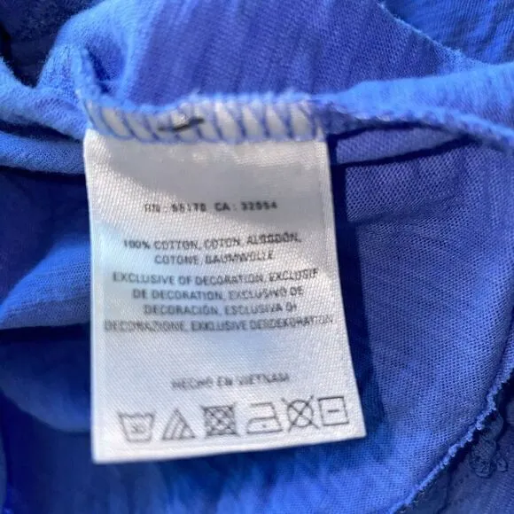 Anthropologie Laurelwood T-Shirt Women Blue‎ V Neck Long Sleeve Top XS - Image 6