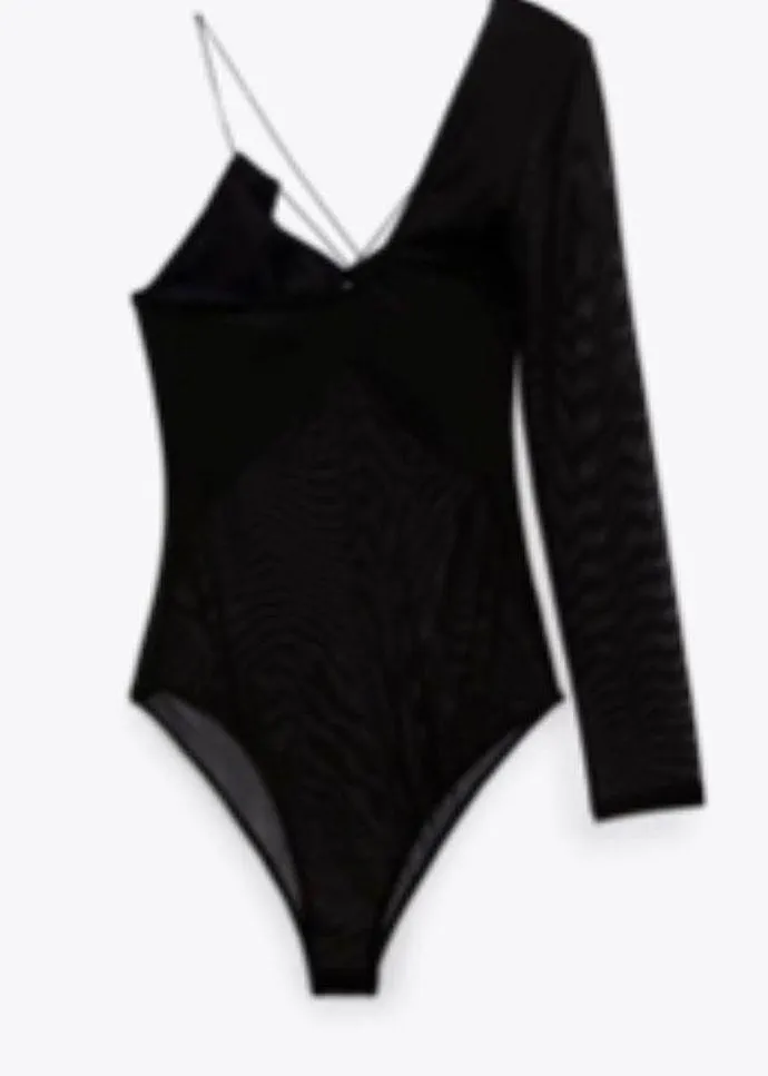 Zara ASYMMETRICAL BODYSUIT - Image 4