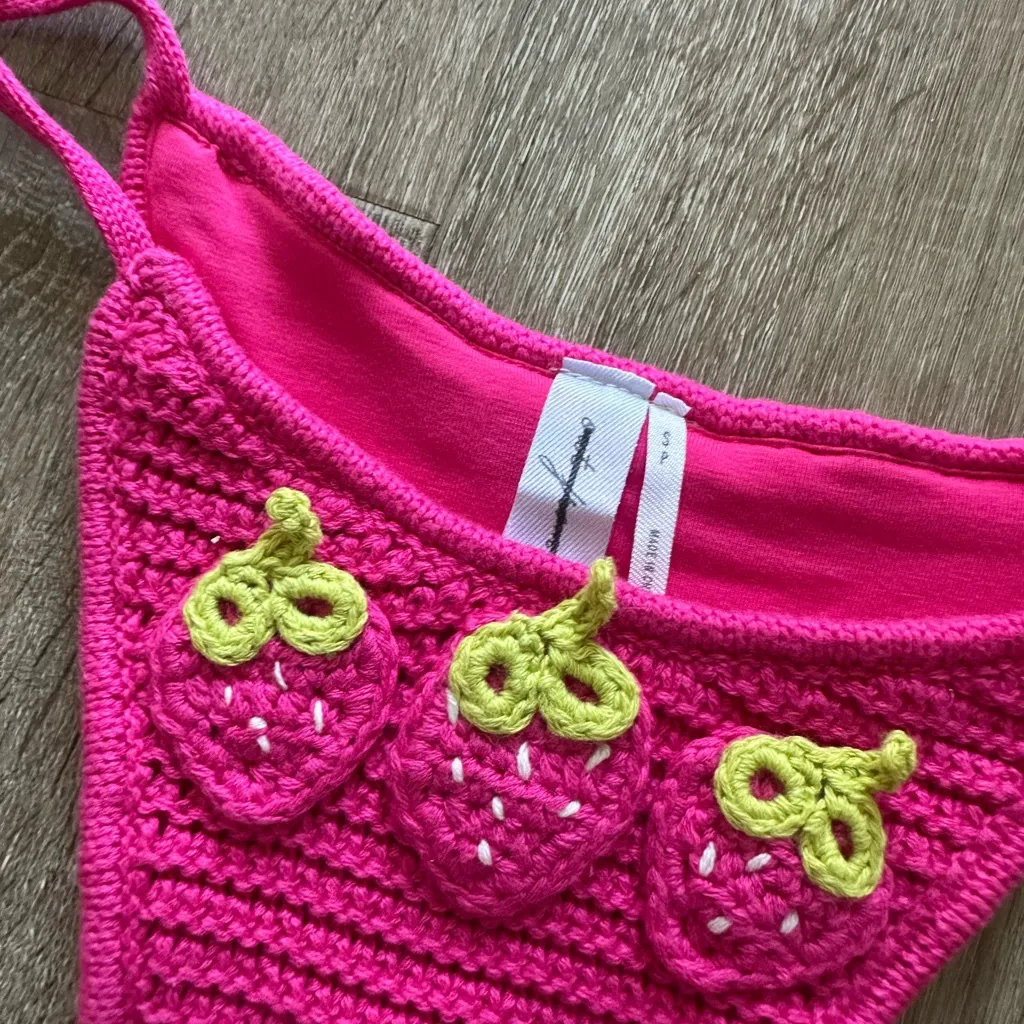 Urban Outfitters Out From Under Strawberry Crochet Bikini New Small‎ - Image 8