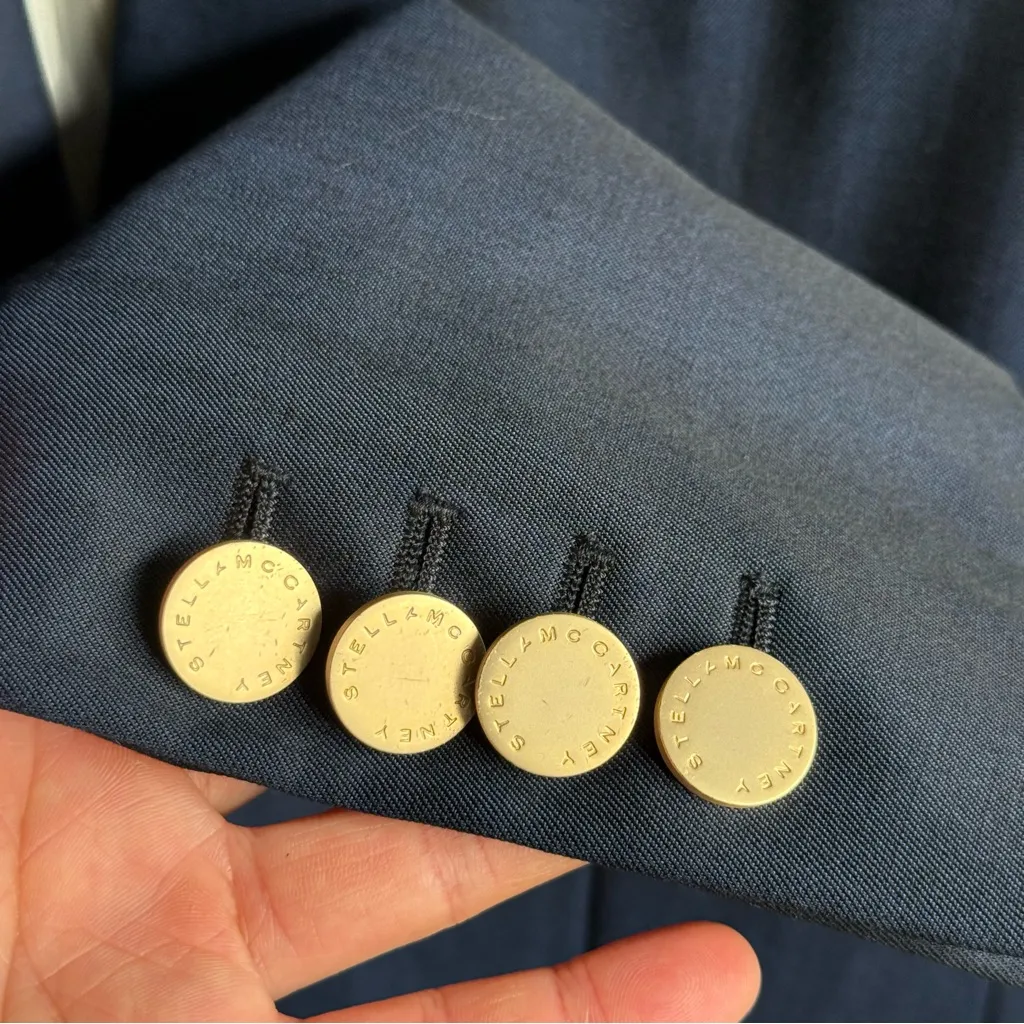 NWT $1,295 Stella McCartney Wool/Mohair Navy Blazer, Size IT 38 (US ~2) - Image 7