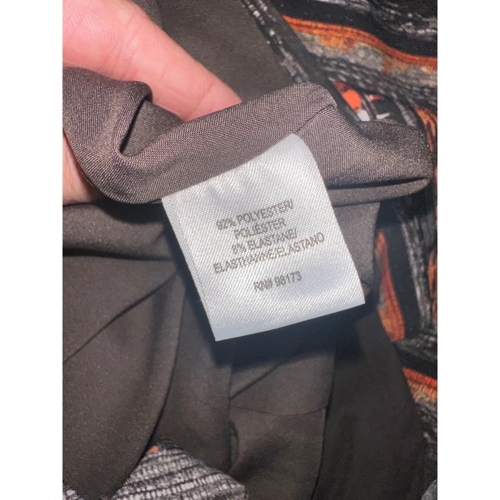 W by Worth Womens Size 0 Black Orange Striped‎ Knit Career Cocktail Dress - Image 7