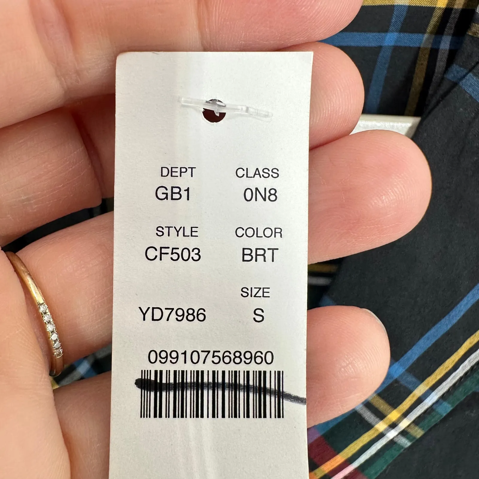 J. Crew Pajama Shirt Classic Red Green Blue Stewart Tartan Plaid Cotton NWT - Image 5