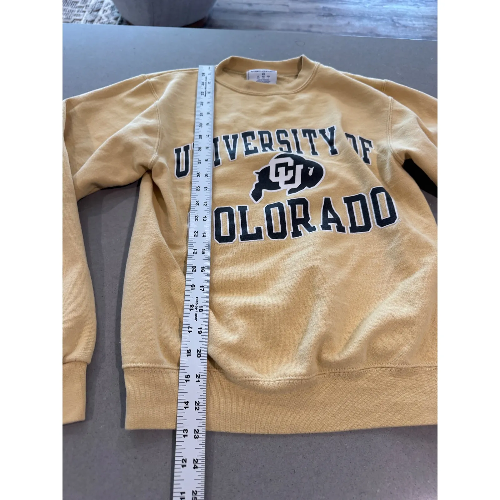 Champion University of Colorado CU Buffaloes Pullover Sweatshirt XS Yellow - Image 2