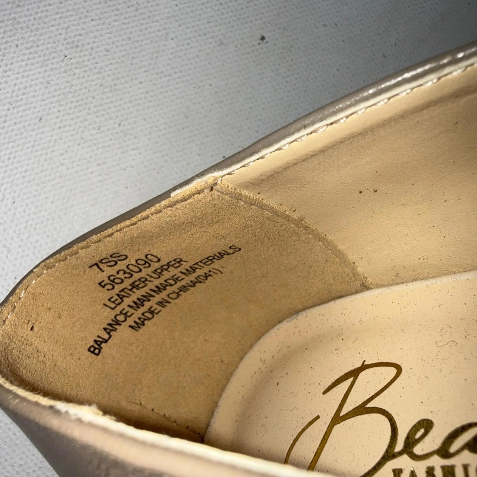 Beacon Fashion & Fit Old Money Classy Leather Peep Toe Pumps Heels Shoes 7SS Size 7 - Image 4