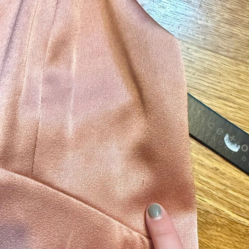 Alice+Olivia Stacey Bendet Women’s 8 Burnt Rose Satin Julietta Slip Dress Formal - Image 12