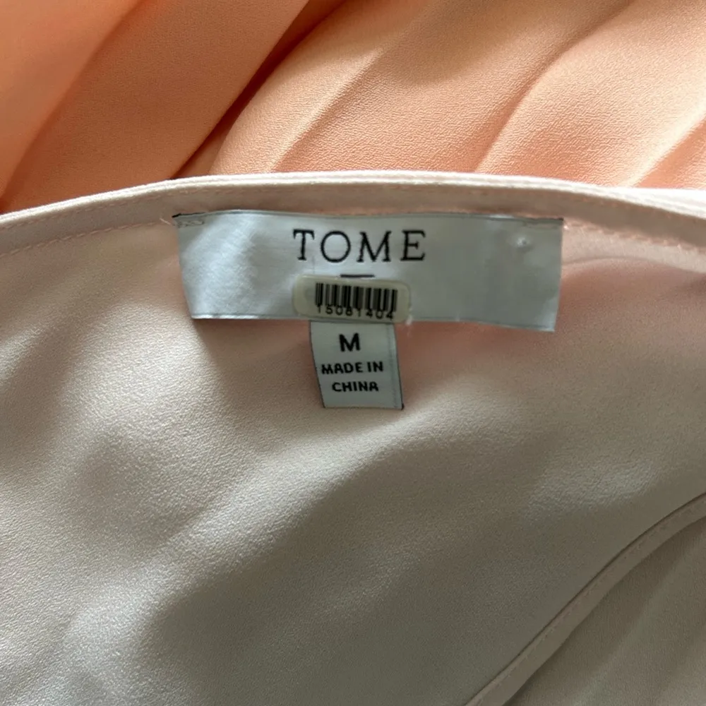 Elegant Peach and Pink Mini Dress Size M - Image 6