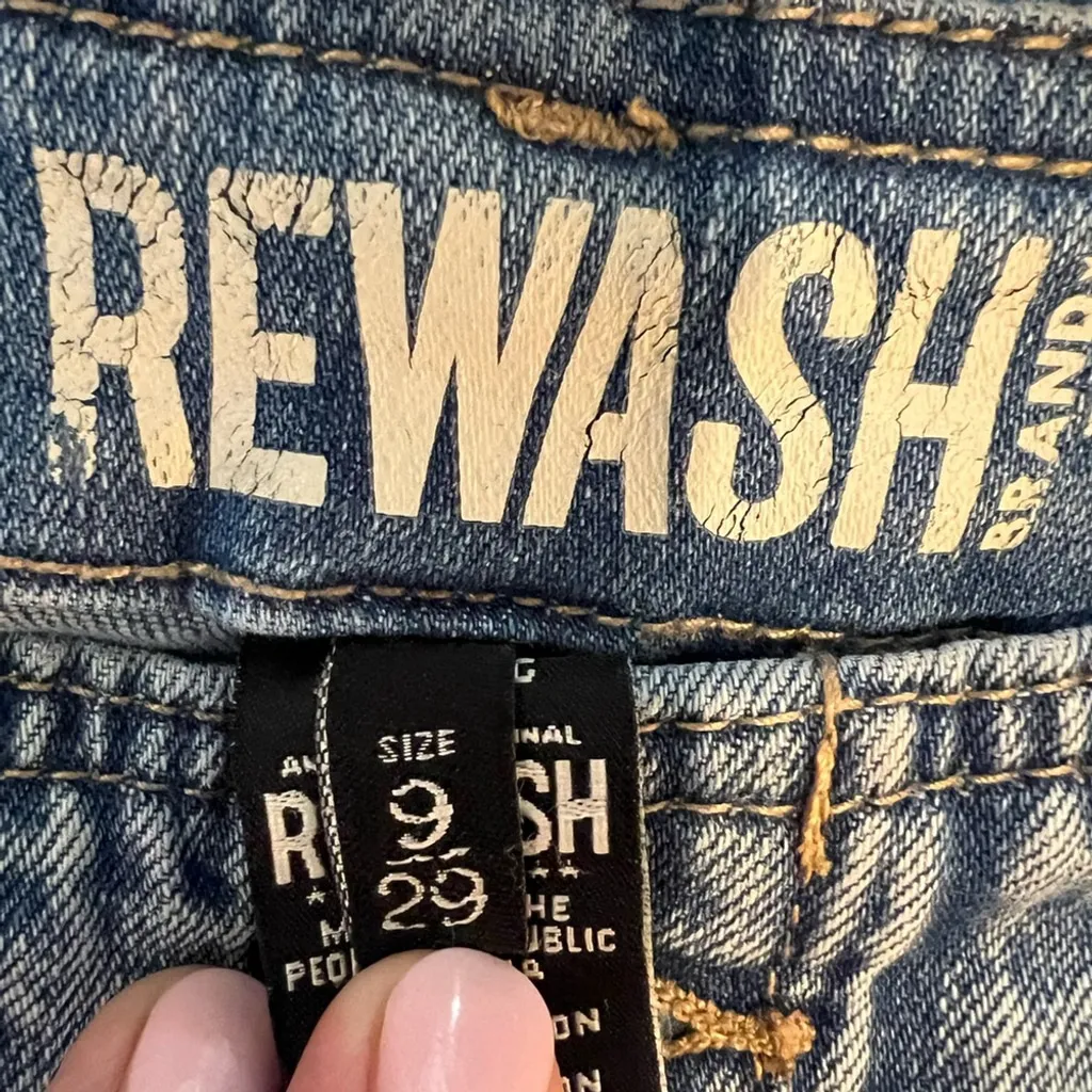 Rewash Denim Button-Front Skirt - Image 5