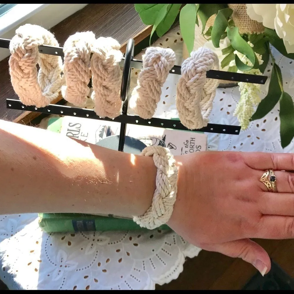 Unisex Mystic Sailor Knot Bracelet New Nautical White - Image 2