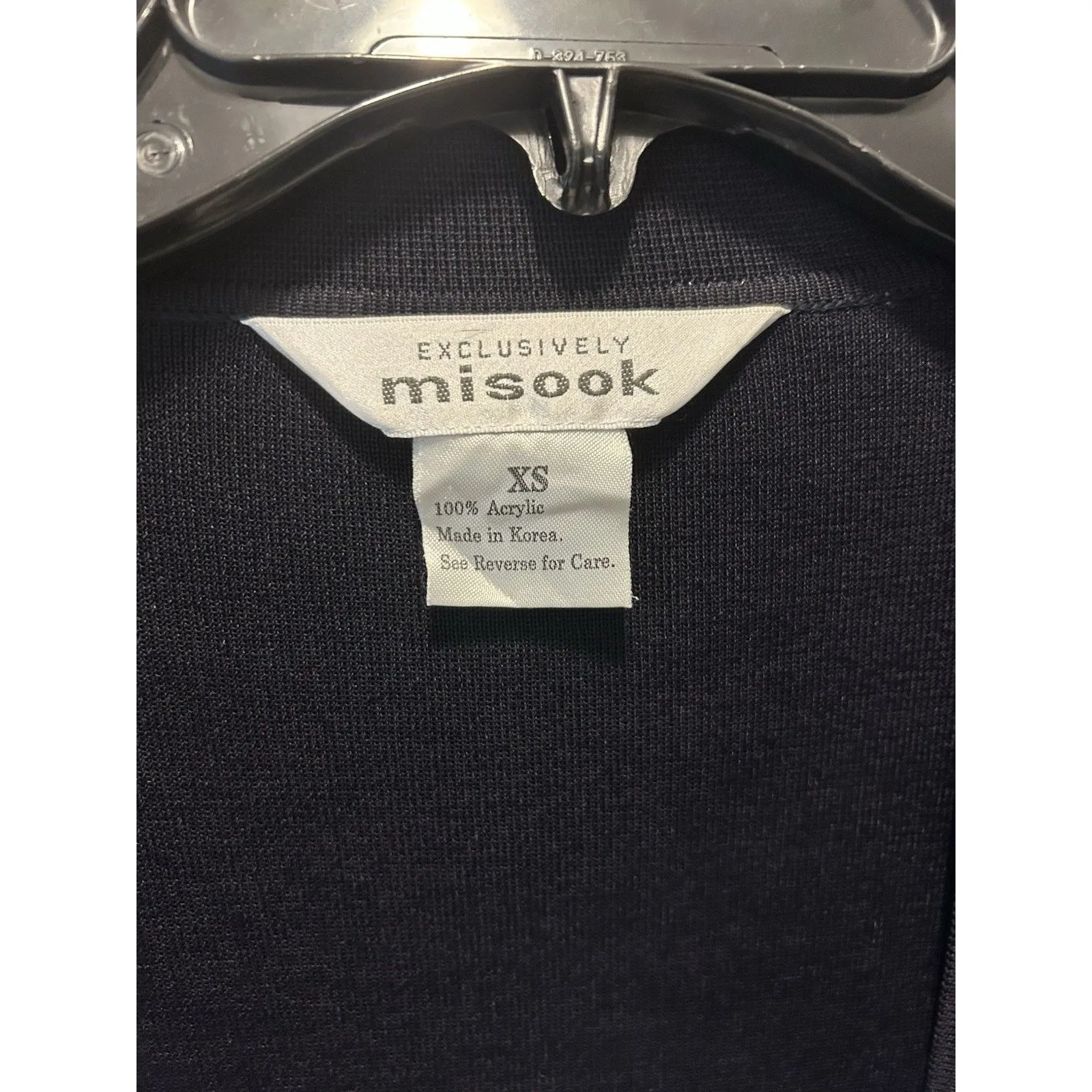 Exclusively Misook Navy Blue Open Front Cardigan Pockets Minimalist City Size XS - Image 2