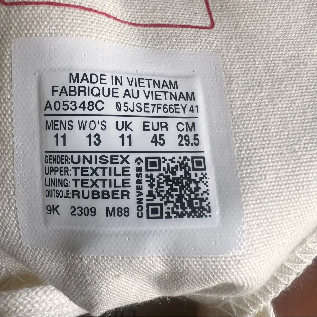 Converse  Chuck 70 De Luxe Heel Hi Top Unisex Shoe Size 11 or 13 #243407 - Image 6