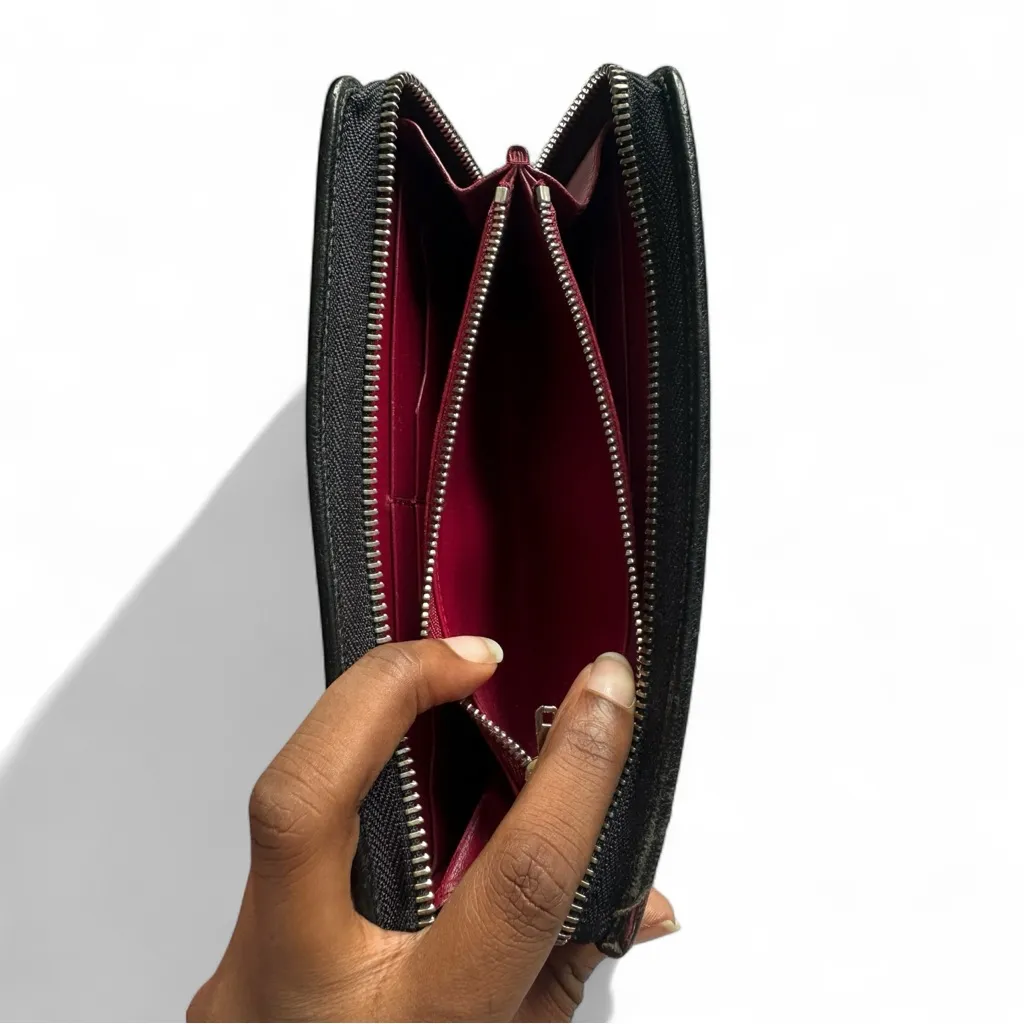 Loewe Anagram Long Zip Black Leather Wallet - Image 8