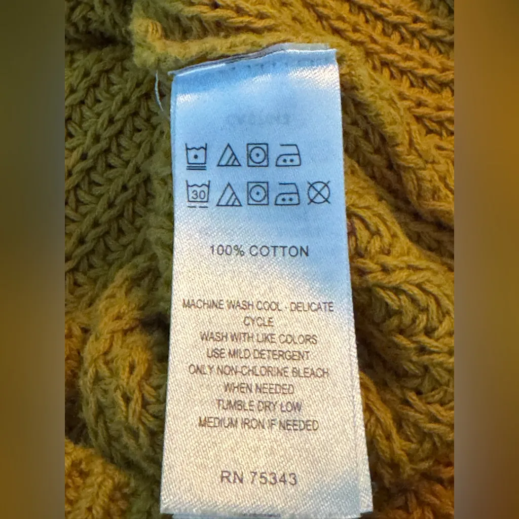 Kaisely Mustard Yellow cozy knit V-Neck Lace-Up Sweater - Image 5