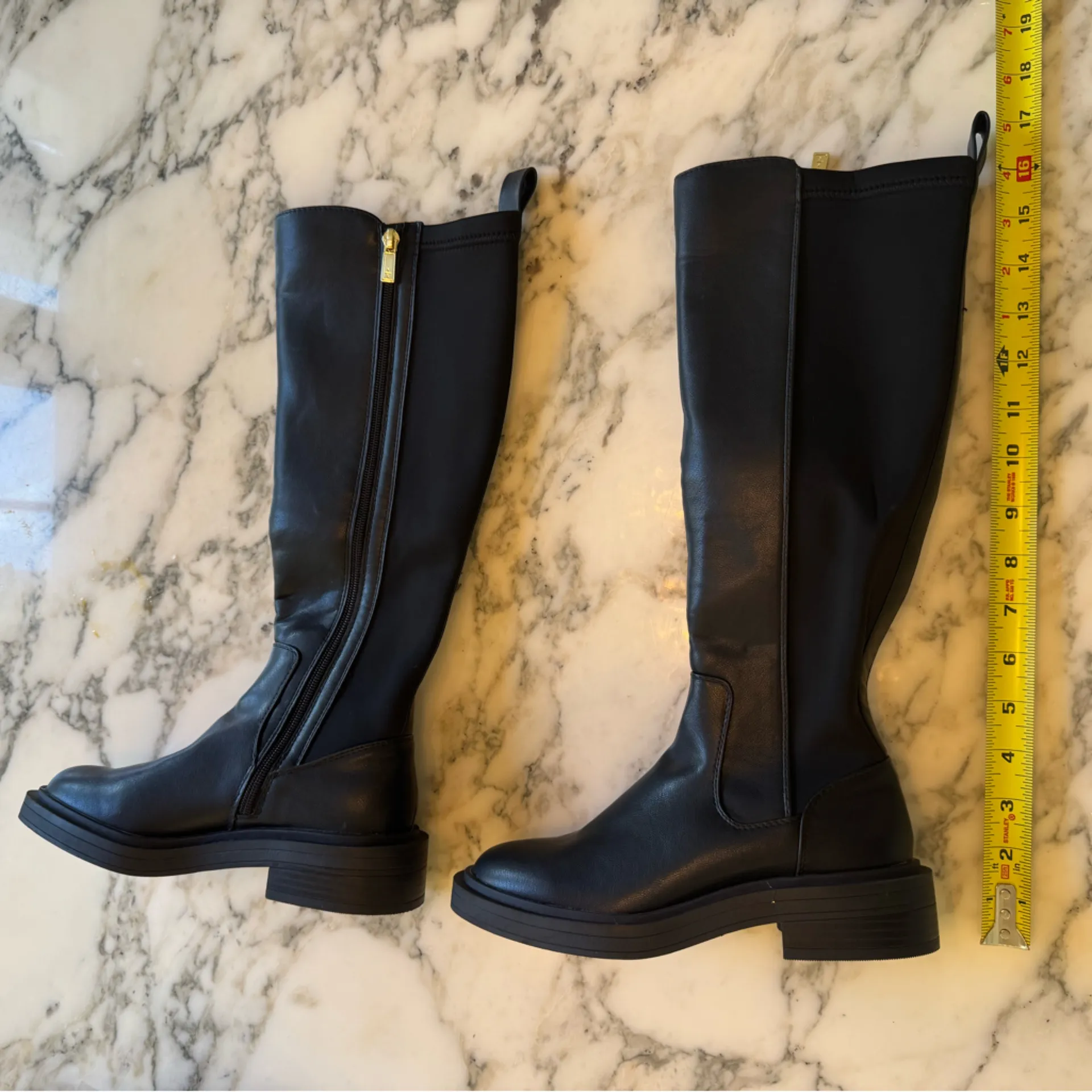 NWT Kenneth Cole Reaction “Anabelle” Women’s Black Calf Tall Riding Boots Sz 5 - Image 8