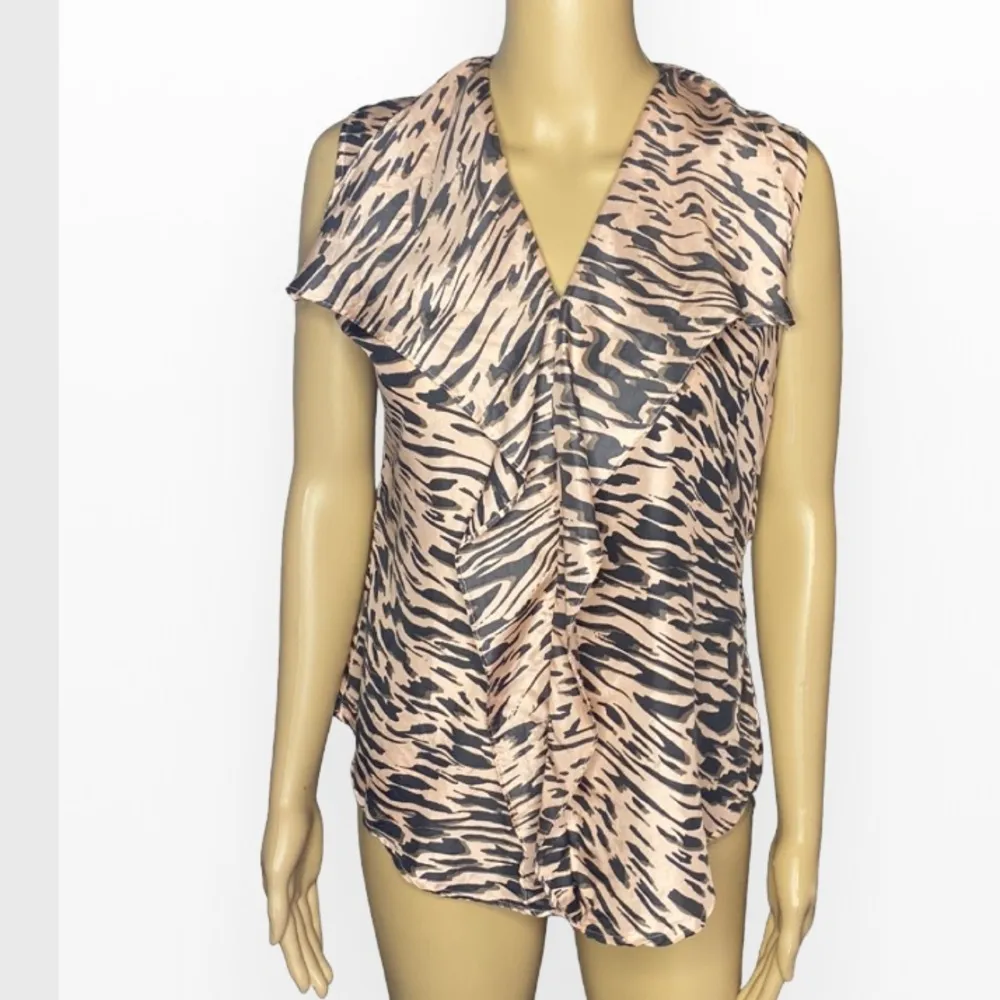 CAbi Style #104 Just So Zebra Print Silk Size S - Image 4