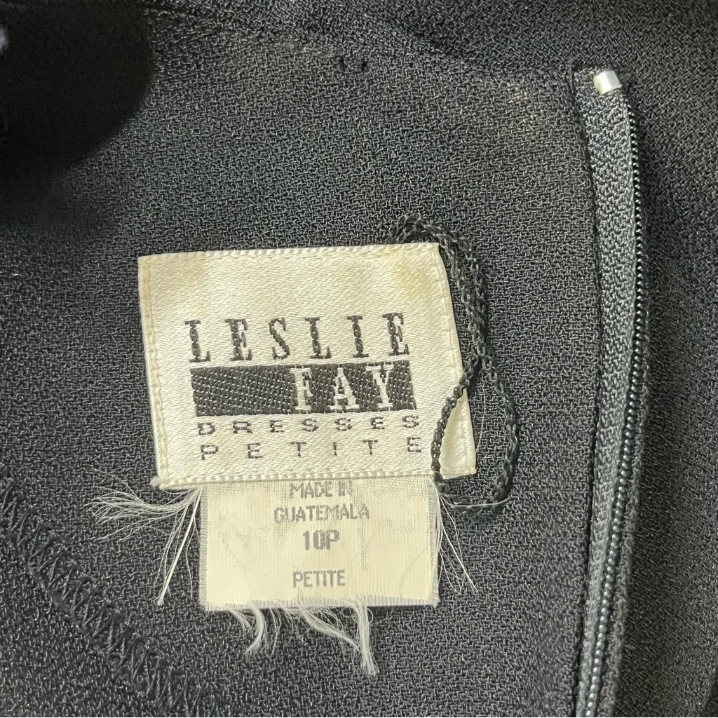 Vintage 1980’s Leslie Fay peplum midi dress - Image 5